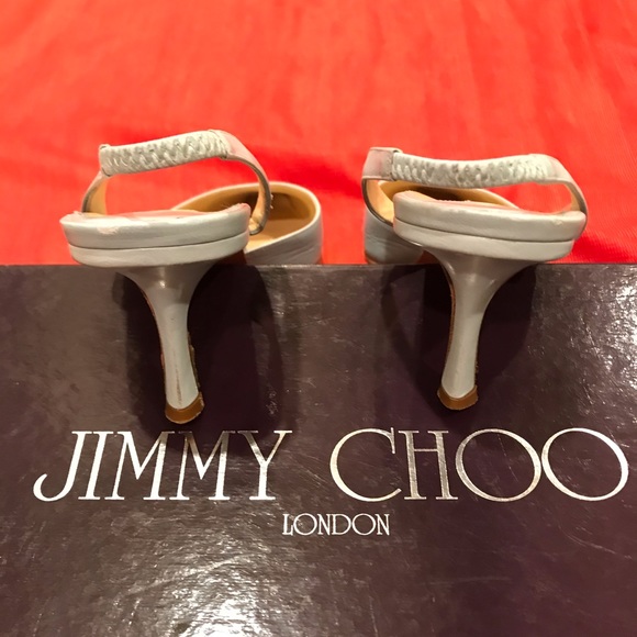 JIMMY CHOO Slingback Shoes & box, dust bags replacement heel tips (final price) - Picture 9 of 10